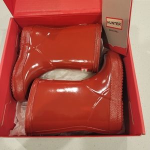 NWT Red Toddler Hunter boots Size: 7B/8G